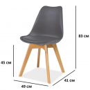 Стул SIGNAL KRIS серый/бук